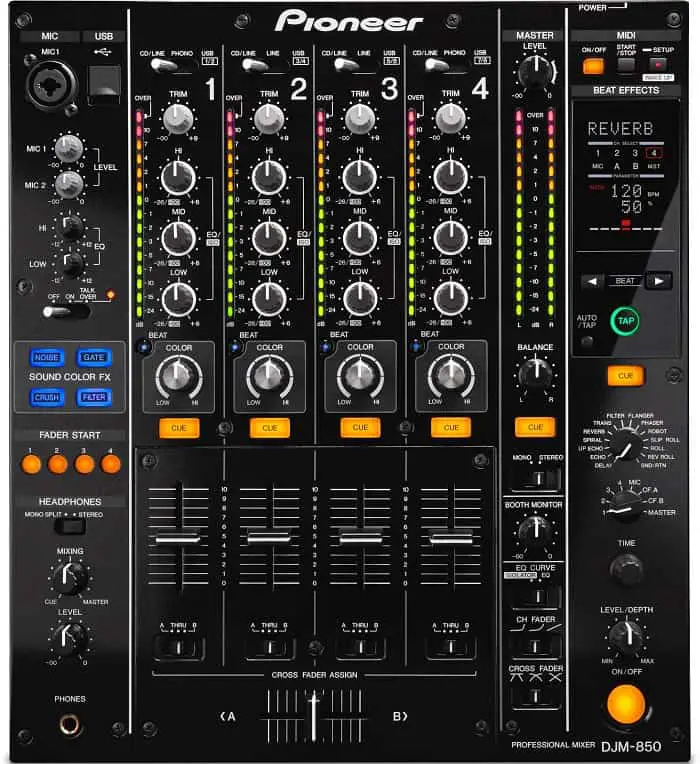 The hardware effects that come with DJM 850 really make this mixer shine. 