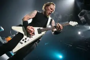 James Hetfield playing Flying V