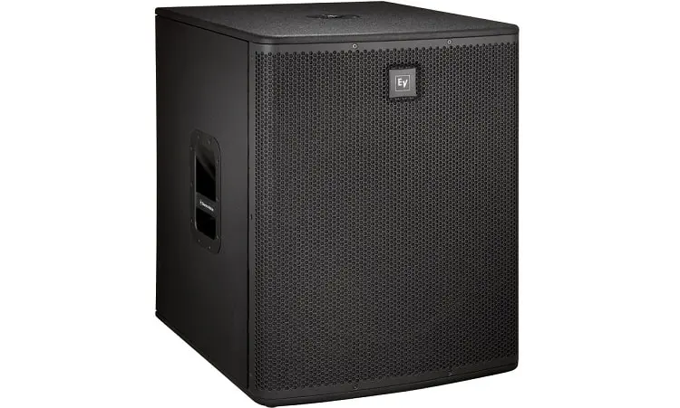 The overall design is pretty simple and practical. Handles are installed on both sides of this subwoofer 