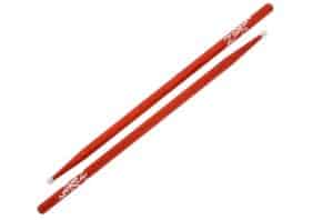 A pair of Zildjian 5B Red Drumsticks